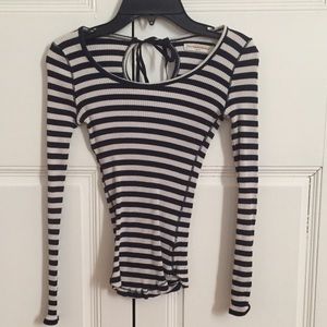 Anthropologie fitted striped shirt