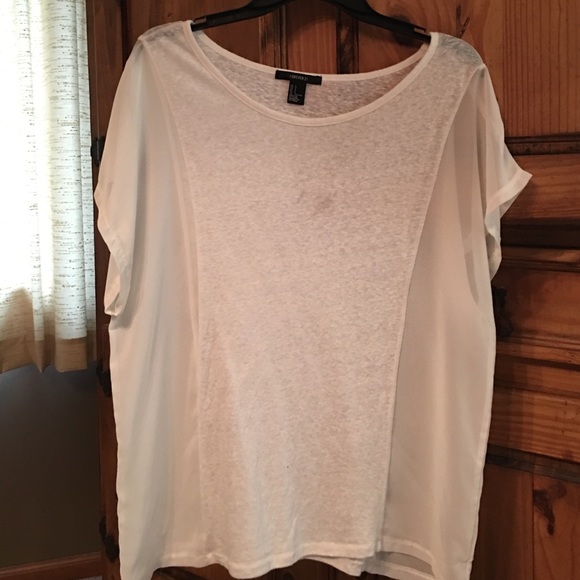 White flowy top