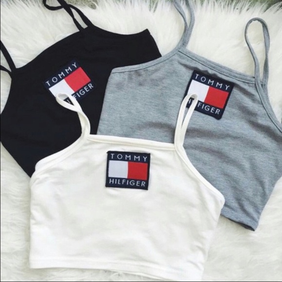 tommy hilfigure athletic crop tops
