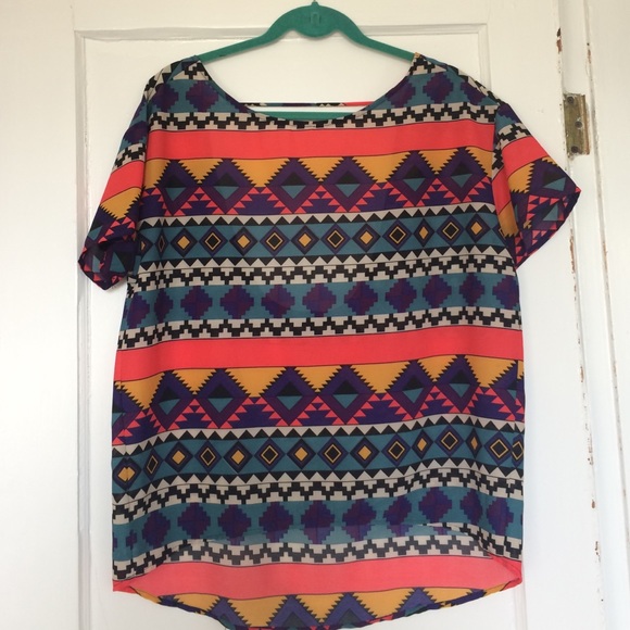 Aztec Print Whitney Eve Top - Picture 1 of 3