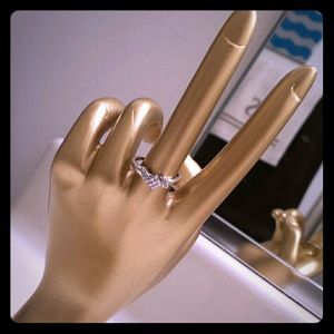 Crushed 1/8ct Diamond engagement ring