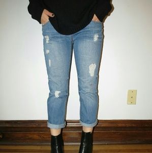Lightly Distressed Boyfriend jean