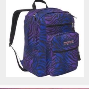 Purple Zebra Print Jansport Bookbag