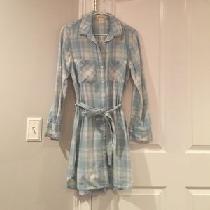 Flannel shirt dress