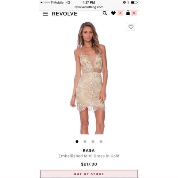 Revolve Raga Gold Embellished Dress - Picture 2 of 4