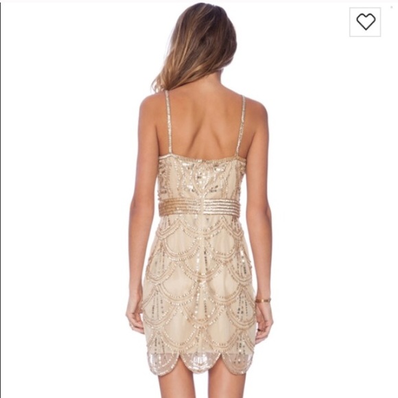 Revolve Raga Gold Embellished Dress - Picture 3 of 4