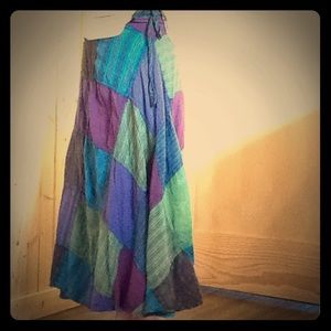 Long wrap skirt