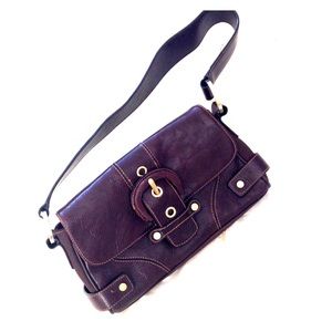 Cocoa leather handbag