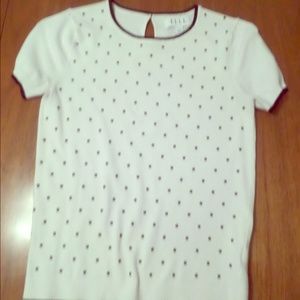 White Blouse with black polka dots