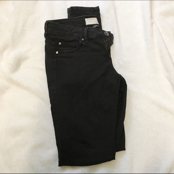 Black Garage Stretch Low Rise Jeggings