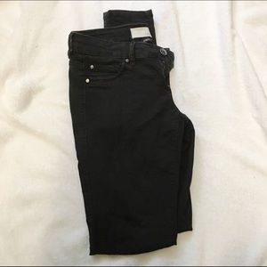 Black Garage Stretch Low Rise Jeggings