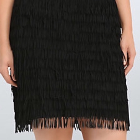 Plus torrid black fringe skirt. Sz 22. NWOT🎀
