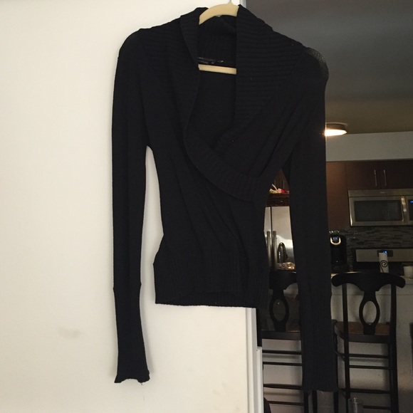 Brand new WOT BCBG Black XS wrap sweater