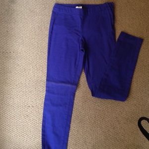 High waisted blue pants