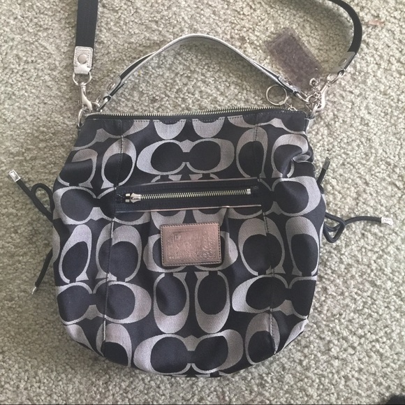 Coach black and silver