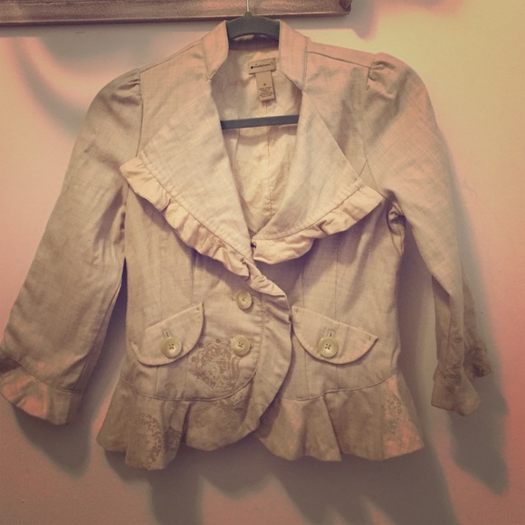 ♦️SOLD♦️Elevenses from Anthropologie Wool Blazer