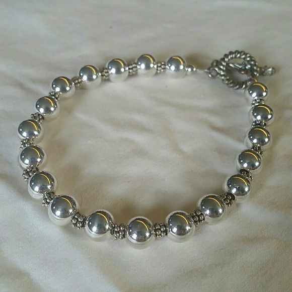 Jewelry - *on hold for ozfanbb * Silver beaded bracelet