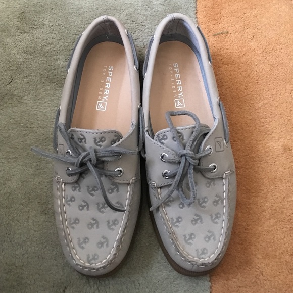 Anchor embossed Sperry Top Siders