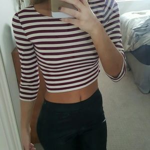 Striped crop top