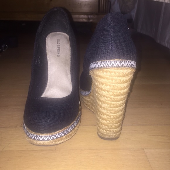 Navy blue wedges size 7