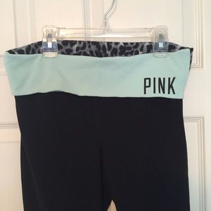 VS Pink Flare Yoga Pant Teal and Cheeta