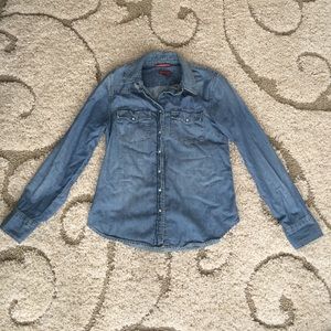 Light Wash Denim Button Up