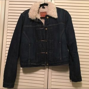 Levi denim jacket shearling lined