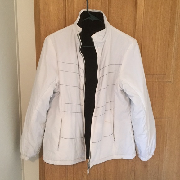 Arezzo Reversible Jacket in Black Nylon/Butterfly Lycra