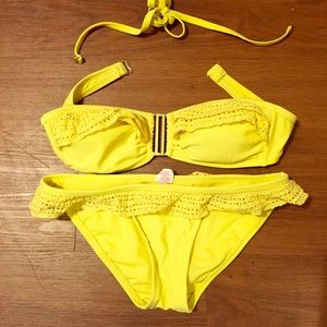 Xhilaration true yellow swimsuit