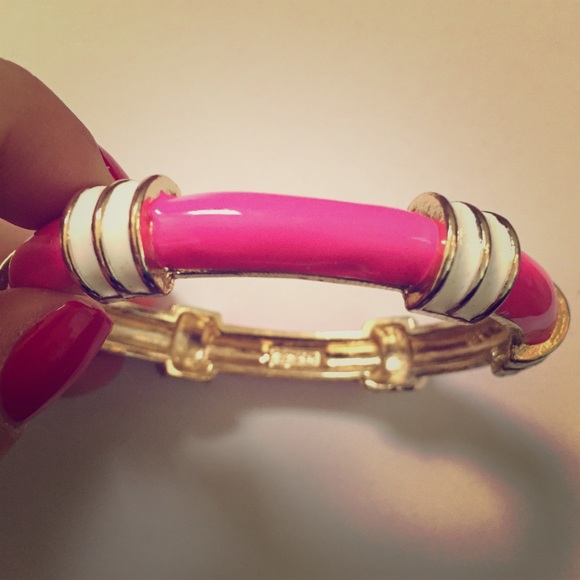 Lilly Pulitzer Pink & White Enamel Bracelet
