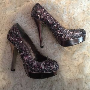 Sequin heels
