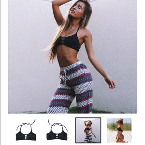 Midori Bikinis: Black Mau Loa Bikini Top NWOT