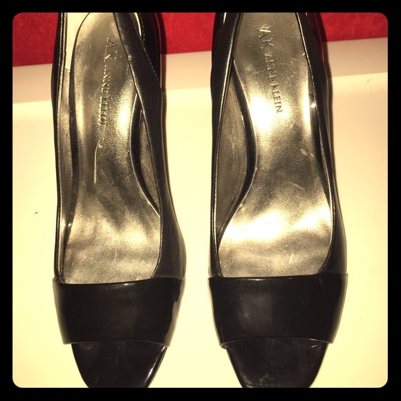 Black open toed heels