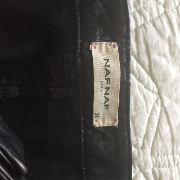 From Paris, real leather black fringe shorts - Picture 3 of 3