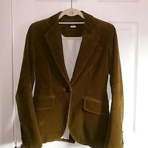 Fabulous J. Crew Olive Green Cord Blazer
