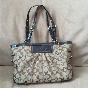 Coach F14281 Signature Pleated Gallery Tote