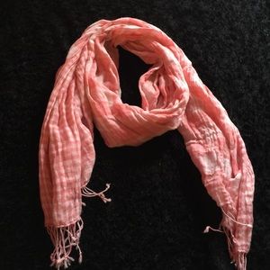 Pink checkered scarf