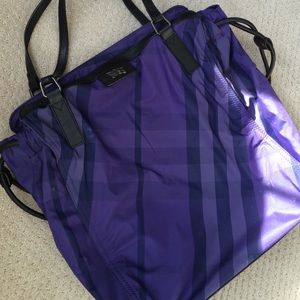 Burberry purple tote