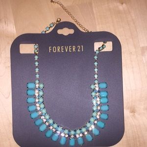 SOLD BNWT beautiful Forever 21 blue bibb necklace