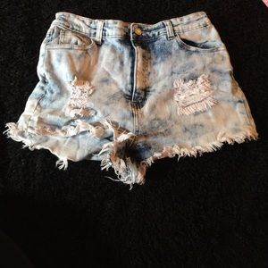 High waisted shorts