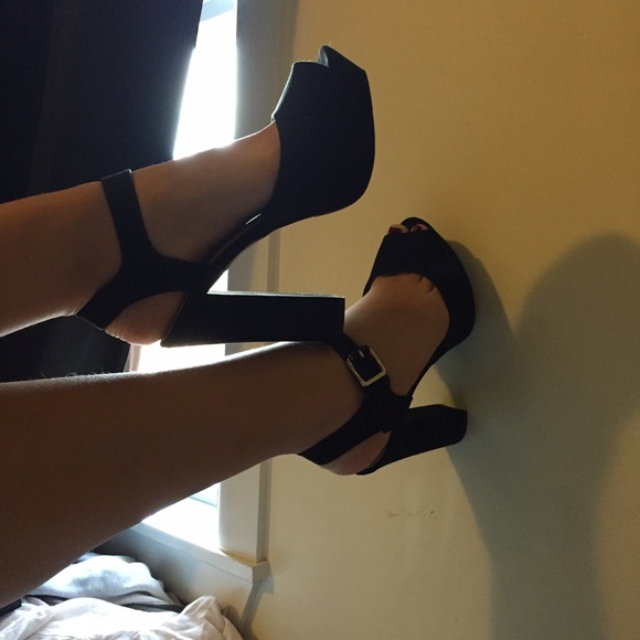 Nasty Gal Shoes - Black platform heels