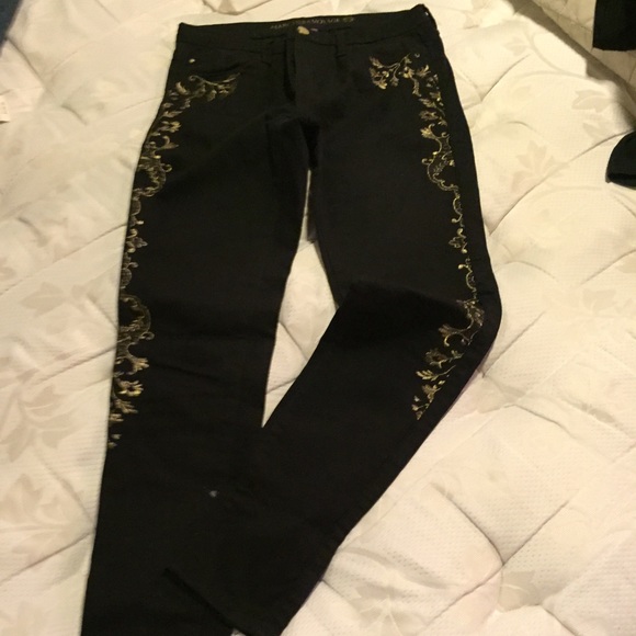 Black Jeans w/gold detailing