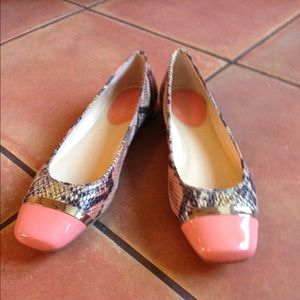 Calvin Klein NEW snakeskin flats 8M