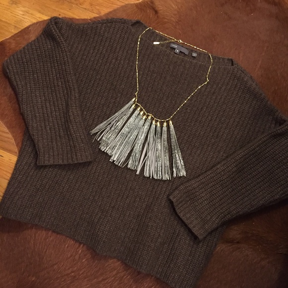 Vince Ribbed Wool/Yak Boatneck Sweater