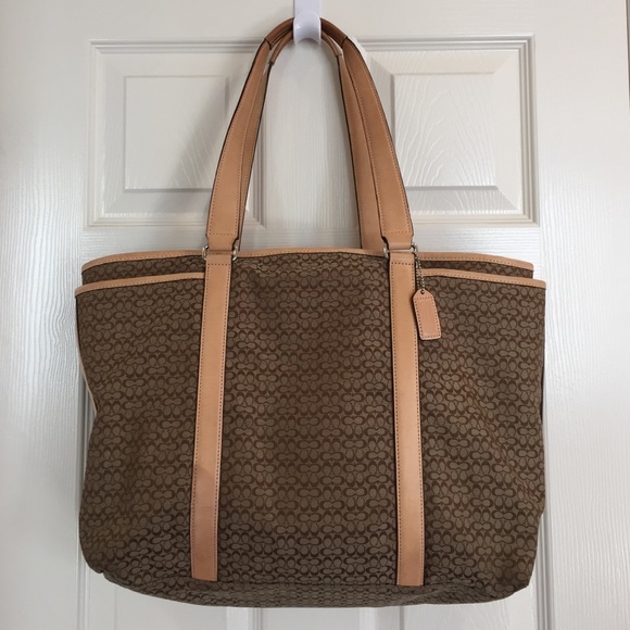 Coach large diaper bag w changing pad