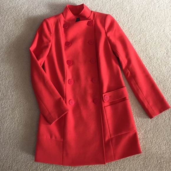 Orange Pea Coat