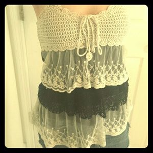 🌻Boho Free People Inspired Layered Detail Tank🌼