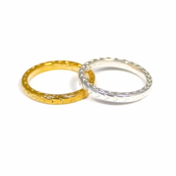 FREE WITH $200 PURCHASE! gold & silver midi rings - Picture 2 of 2