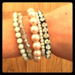 Express 5 Row Stretch Mixed Beaded Bracelet Set!