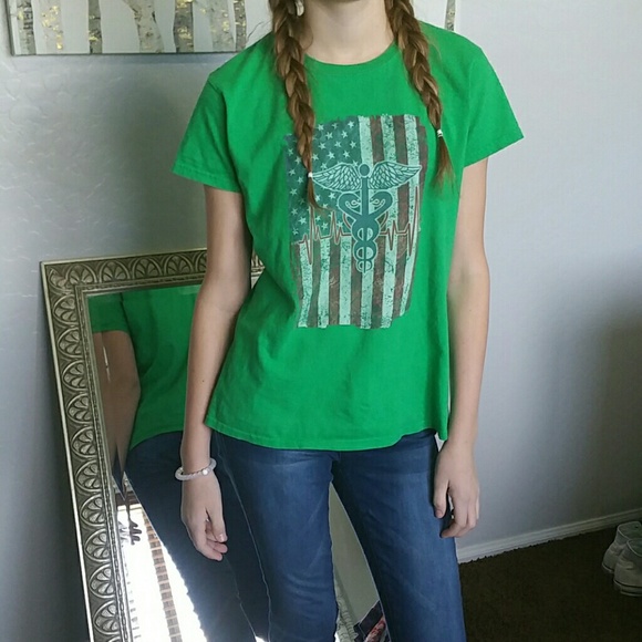 Green flag medical shirt